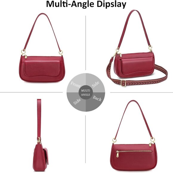 Brand New Small Vegan Crossbody Wine Handbag - Picture 11 of 11